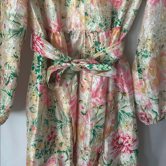 Julia Jordan NWT Floral V-neck Ruffle Hem Long Sleeve Dress **Size 8**🌸🌸 - Picture 4 of 8